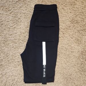 GXG Men's Black Jogger Shorts with White Stripe Size M